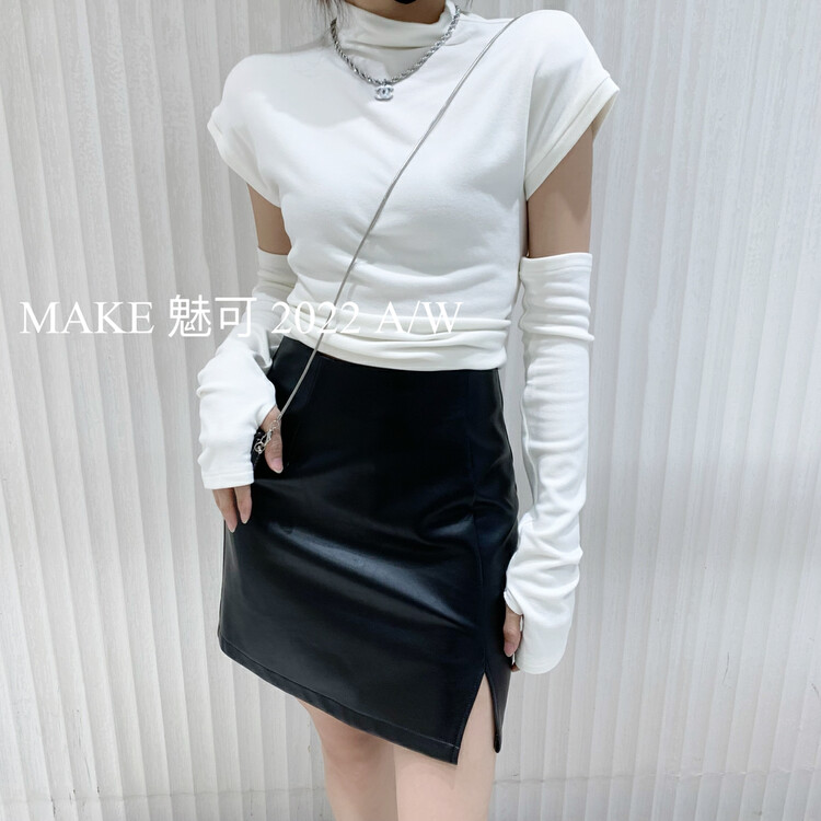 Autumn is new! [MAKE Charm] temperament woman with sleeves and lace-up shirt 3478# OZQ