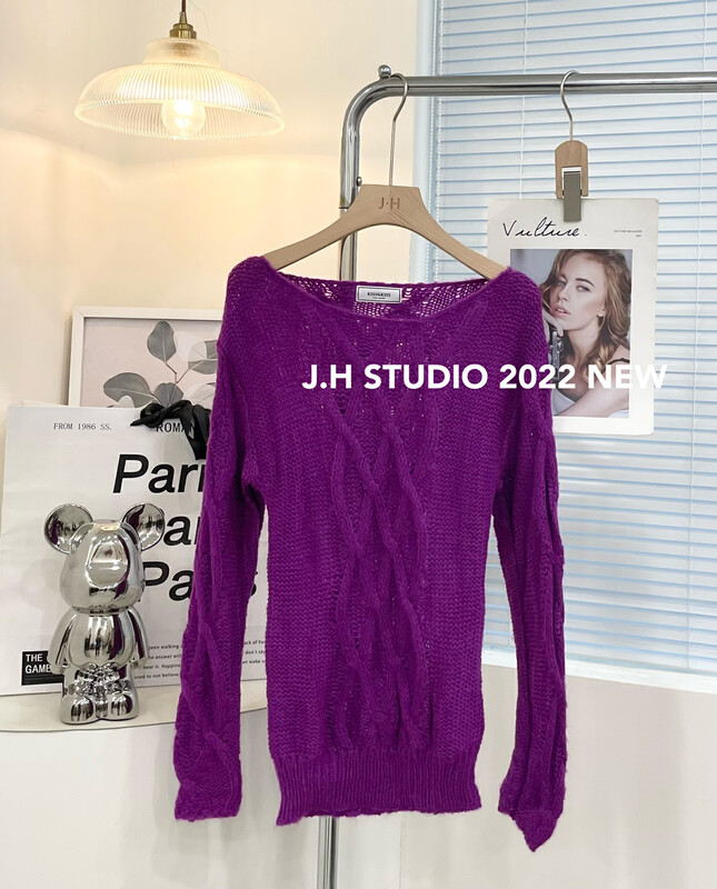 New in autumn! [JH] Simple solid color versatile warm sweater T100# PCZ