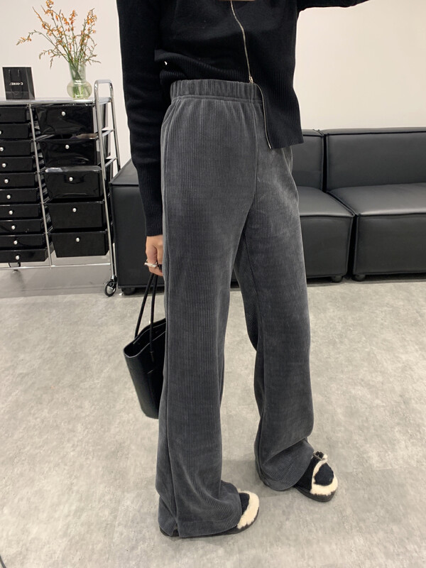 New in autumn! [VANESSA] Elastic waist all-match wide-leg casual pants 6822# OZQ