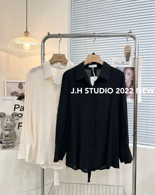 New in autumn! [JH] Net red solid color simple shirt T57# PCZ