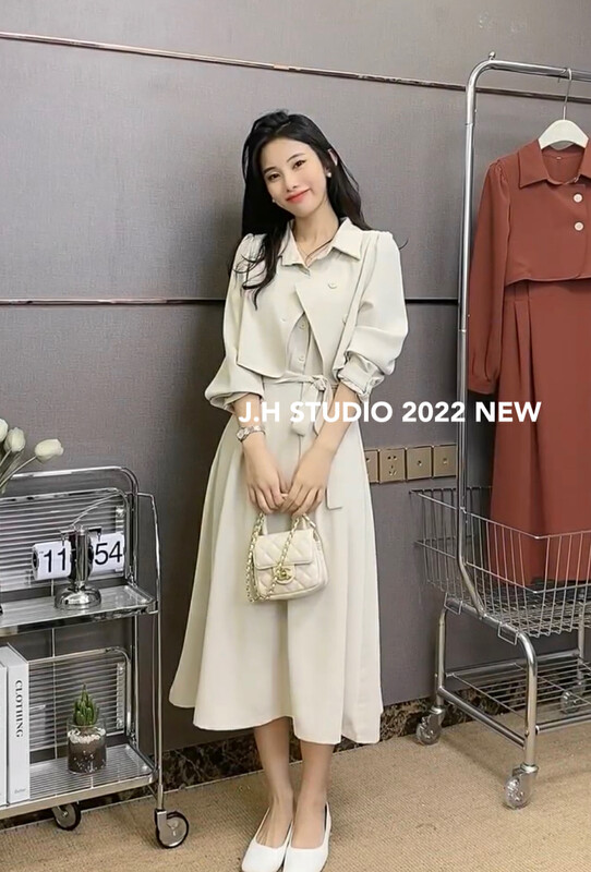 Autumn is new! [JH] Net red Xiaoxiang vest + loose dress suit (with belt) 42867# PCZ