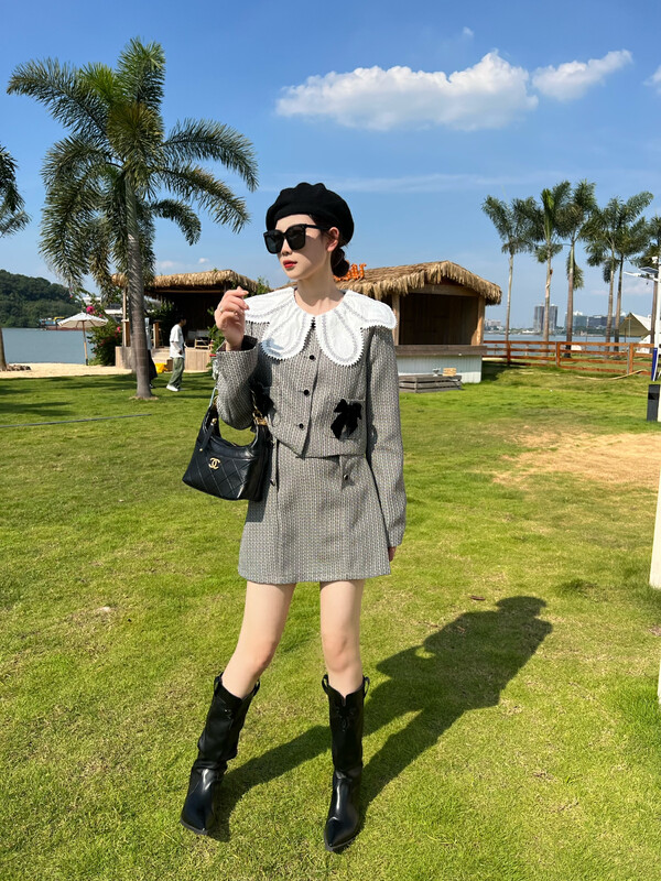 New in early autumn!【FEIMAO(YIMAO)】Korean style buttoned jacket + casual all-match shorts suit YM-8359# LSL