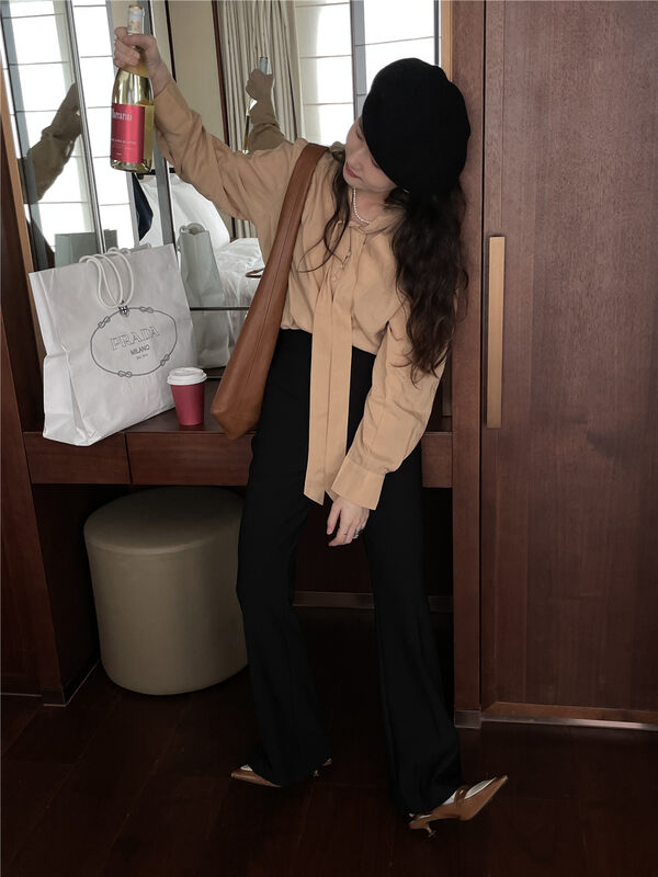New in early autumn! [TN] Slim-fit temperament slightly spicy casual pants 6066# CLS