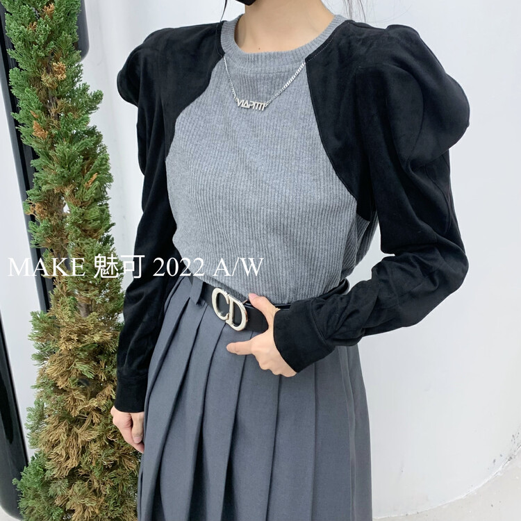 New in autumn!【MAKE】Simple round neck pullover 50367# OZQ