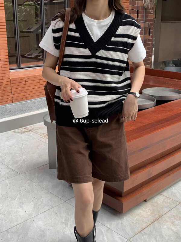 New in autumn! [6-UP] Sleeveless all-match Korean vest (including 50% wool) 69155# CQW