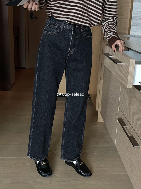 Autumn is new! [6-UP] Korean version of all-match straight jeans 69165# CQW