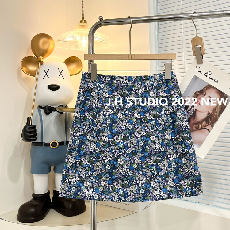 [JH] Net Red Floral High Waist Thin Skirt T33# PCZ
