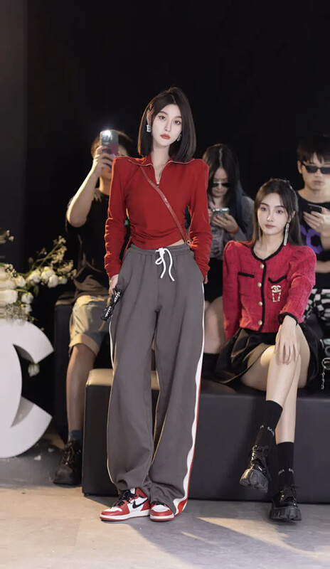 New for Autumn! [SAVAGE] Comfortable Drawstring Colorblock Casual Pants E9901# WPL