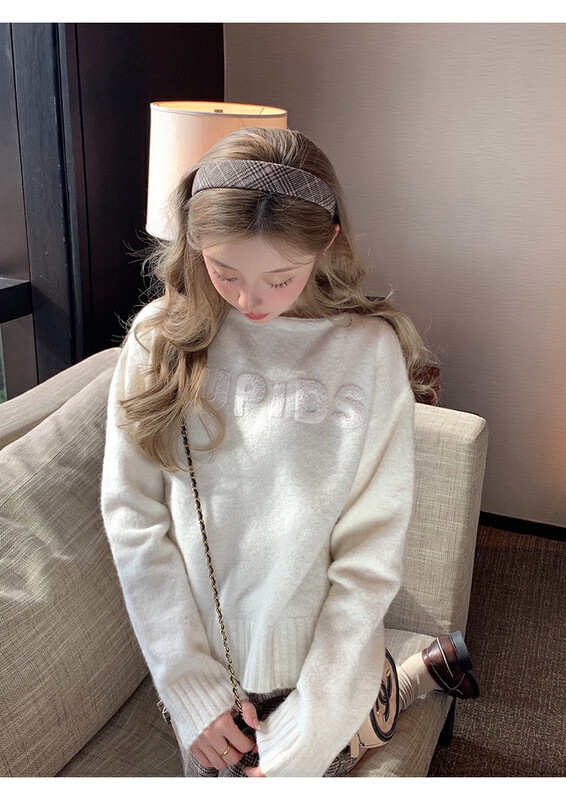 New in autumn!【L.L STUDIO】Sweet and soft round neck pullover sweater 78069# PCZ