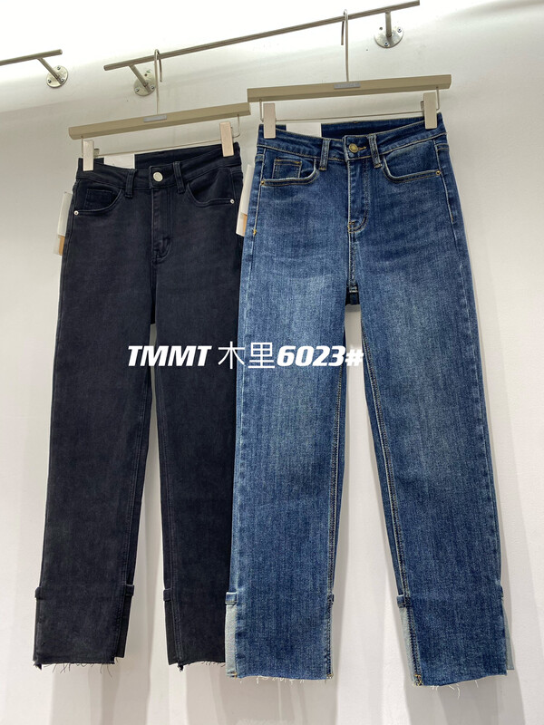 New in autumn! [JIAJIATMMT Muli] Comfortable and versatile straight jeans 6023# L