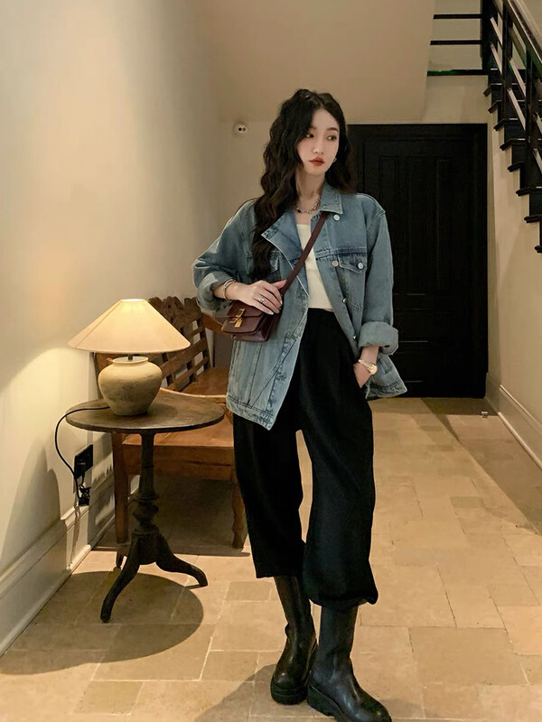New in autumn! [SAVAGE] Retro loose casual denim jacket E9810# WPL