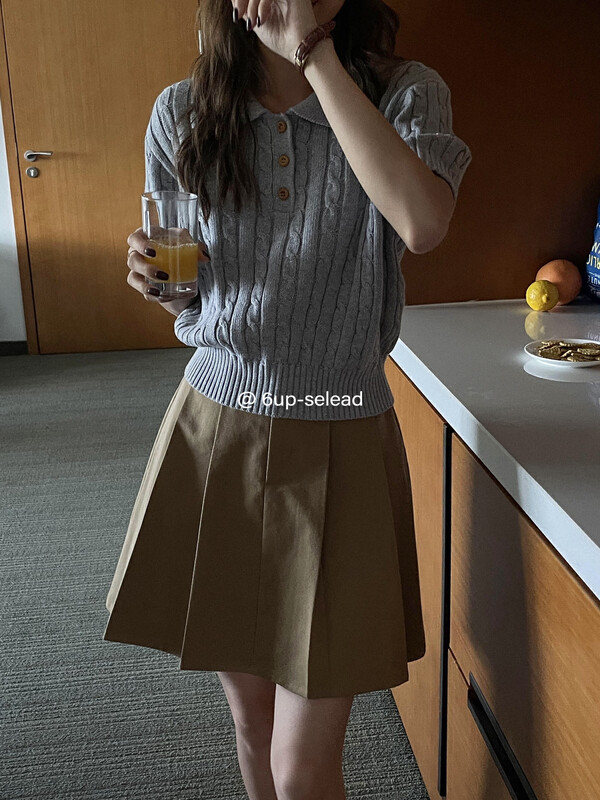 Autumn is new! [6-UP] Korean Polo Collar Casual Knit Sweater 69220# CQW
