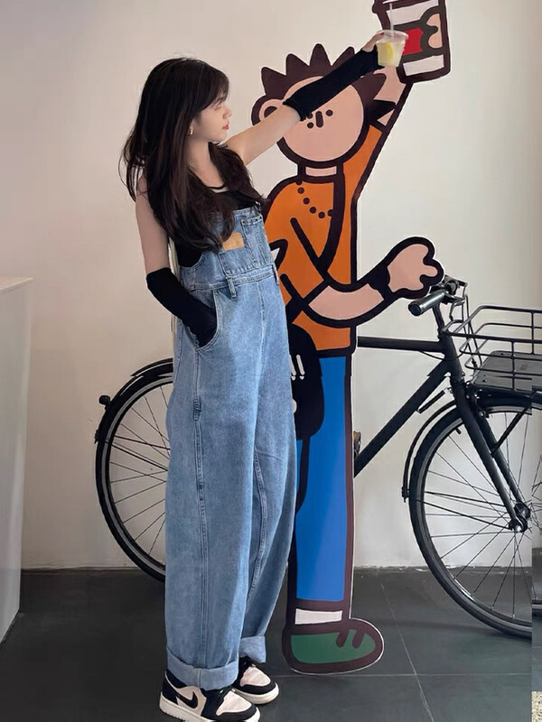 【L.L STUDIO】Retro Loose Versatile Overalls 77583# PCZ