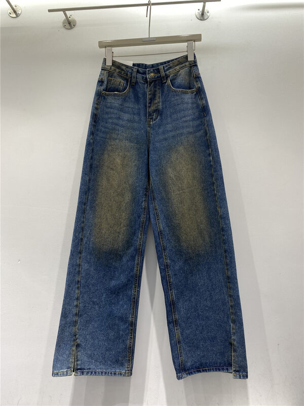 Original price 78.96! New in autumn! [JIAJIATMMT Muli] Gradient and comfortable all-match high-waisted jeans K8996# L