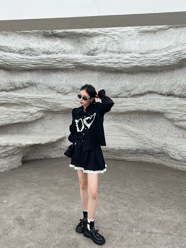 【FEI MAO】Korean Style Colorblock Single Breasted Short Jacket Z-8379