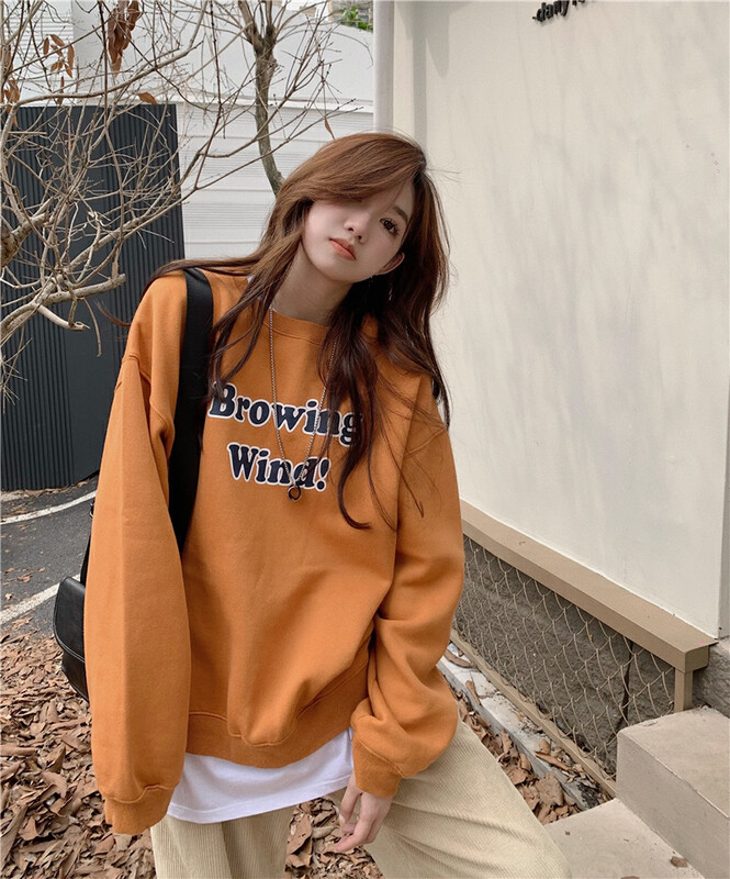 New in autumn! [Timely rain] Korean style ins lazy design loose sweater 17955# WPL