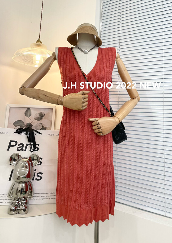 New in autumn! [JH] Net red jacquard bottoming vest dress T71# PCZ