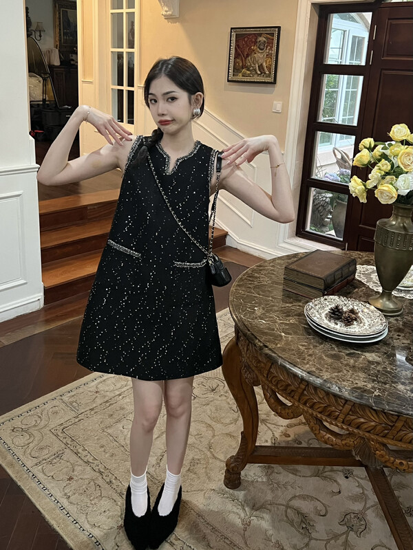 Original price 98.99! 【FEI MAO】French style retro dress Z-8425