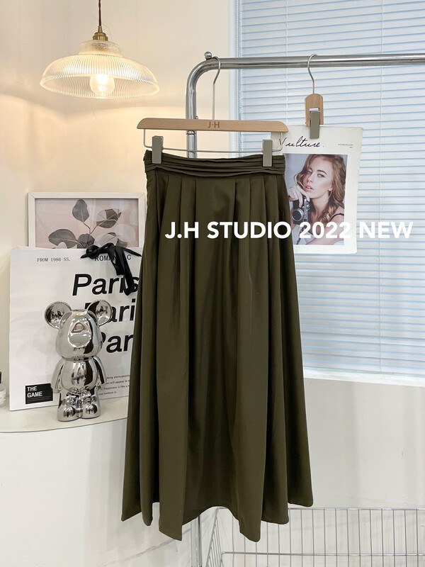New in autumn! [JH] Net red pleated slim skirt T132# PCZ