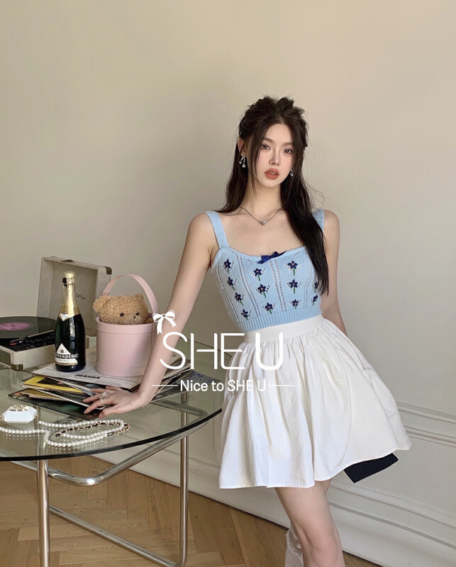[SHE U] Niche heavy industry hand-crocheted knitted sling 51023