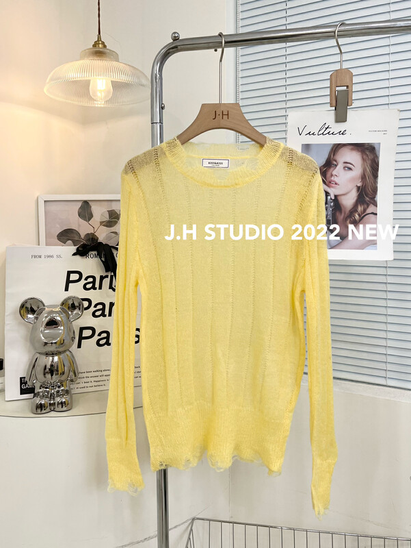 New in autumn! [JH] Net red hollow pullover sweater T47# PCZ