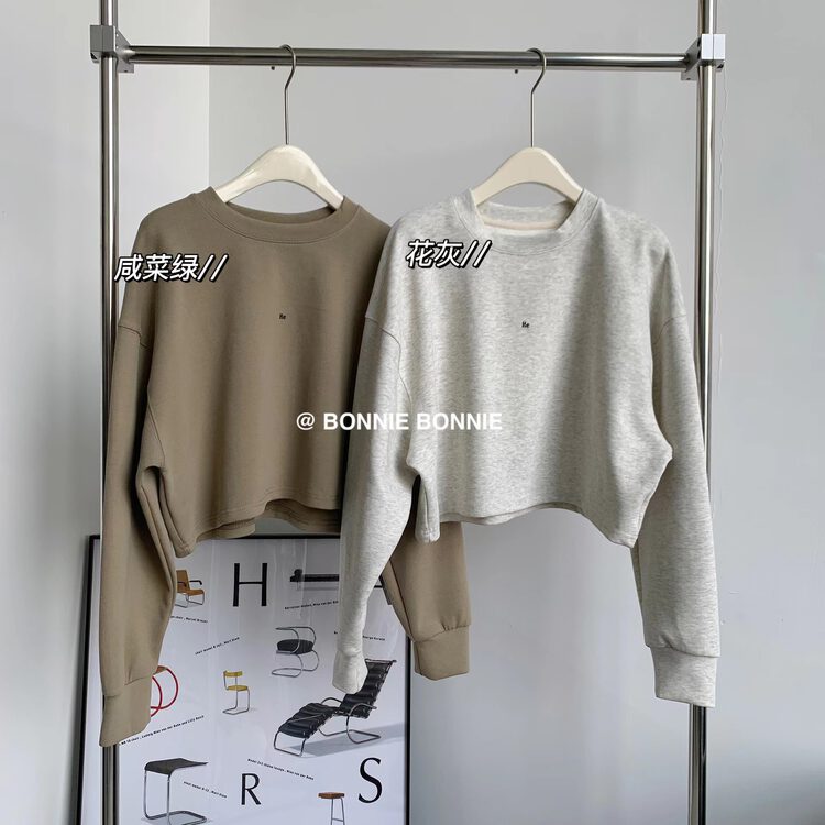 New in early autumn! [BONNIE] Round neck pullover comfortable sweater 2501# XYJ