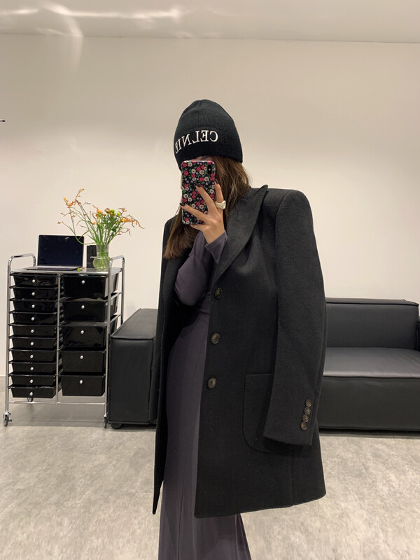 Original price 218.99! New for autumn!【VANESSA】Korean minimalist woolen mid-length coat 110# OZQ