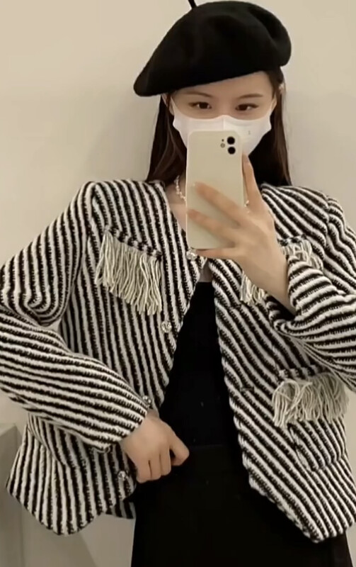New in autumn! [JH] Net red Xiaoxiang tassel short coat 42895# PCZ