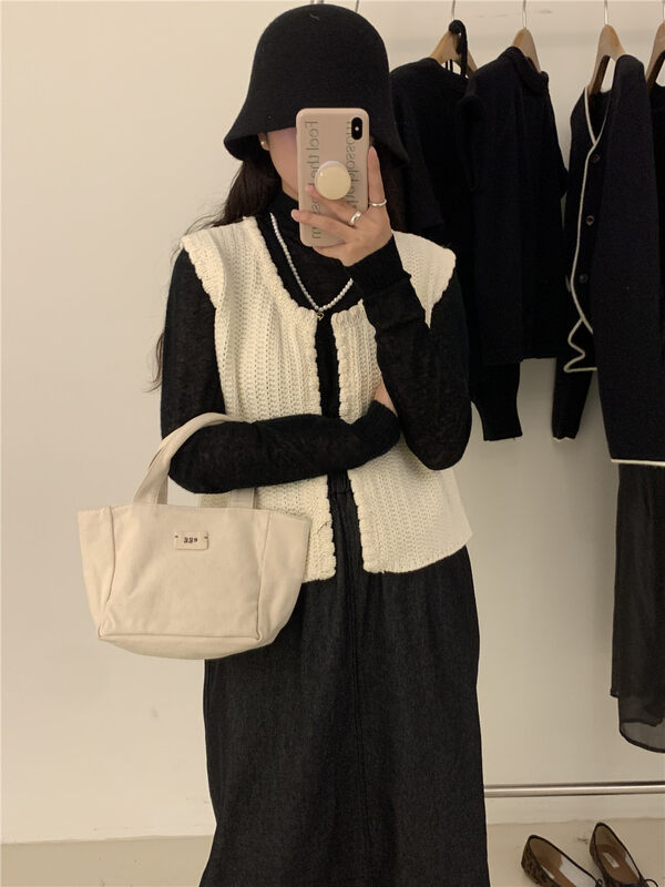 New in autumn! [ARE YOU] Round neck sleeveless comfortable vest 187# L