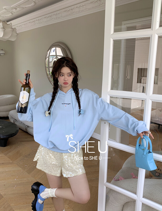 【SHE U】Fashionable all-match shiny casual shorts 51097