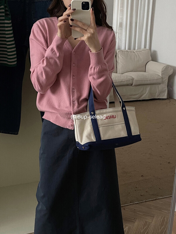Popular recommendation~20 color card must-haves [6-UP] Korean version of the simple all-match cardigan warm sweater 69076# CQW