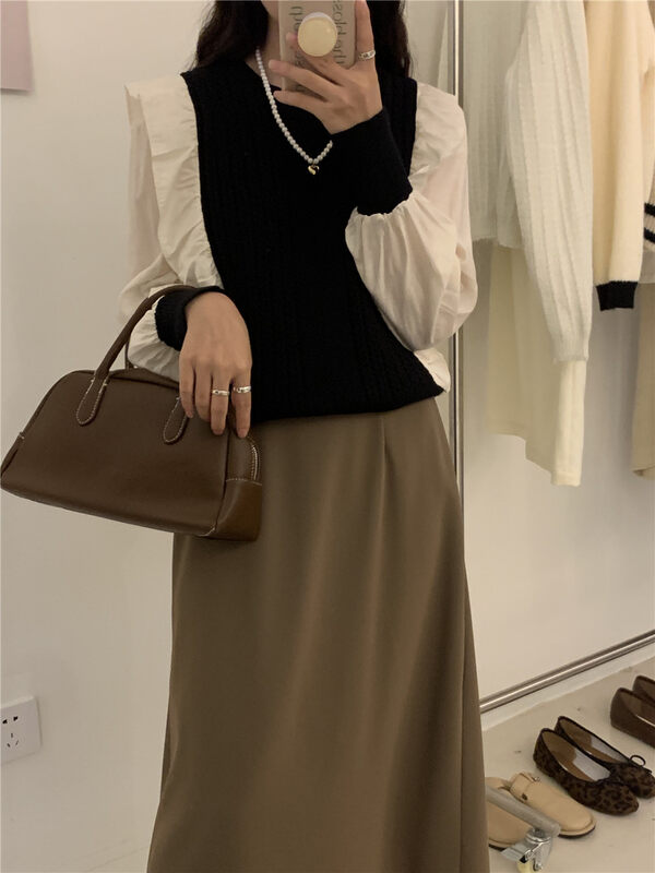 New in autumn!【ARE YOU】Comfortable, versatile and slim shirt 235# L