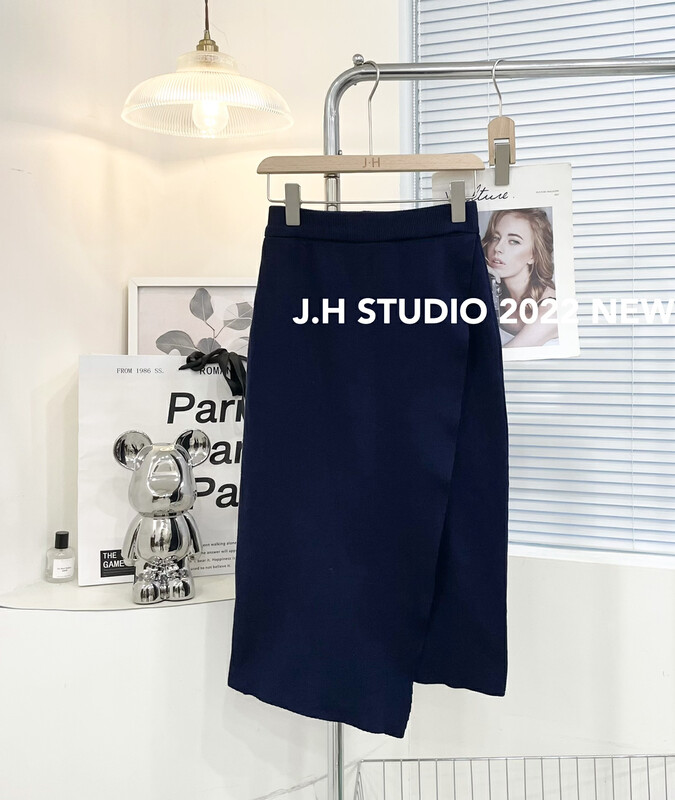 New in autumn! [JH] Fashionable and generous commuter knitted skirt T106# PCZ
