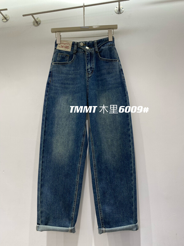 New in autumn! [JIAJIATMMT Muli] Retro simple and versatile jeans 6009# L