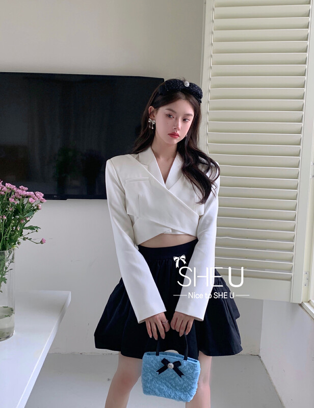 [SHE U] Design Short Cross Suit 59098# JHY