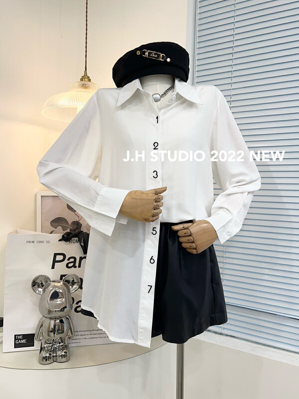 New in autumn! [JH] Simple and loose all-match shirt (without matching) T41# PCZ