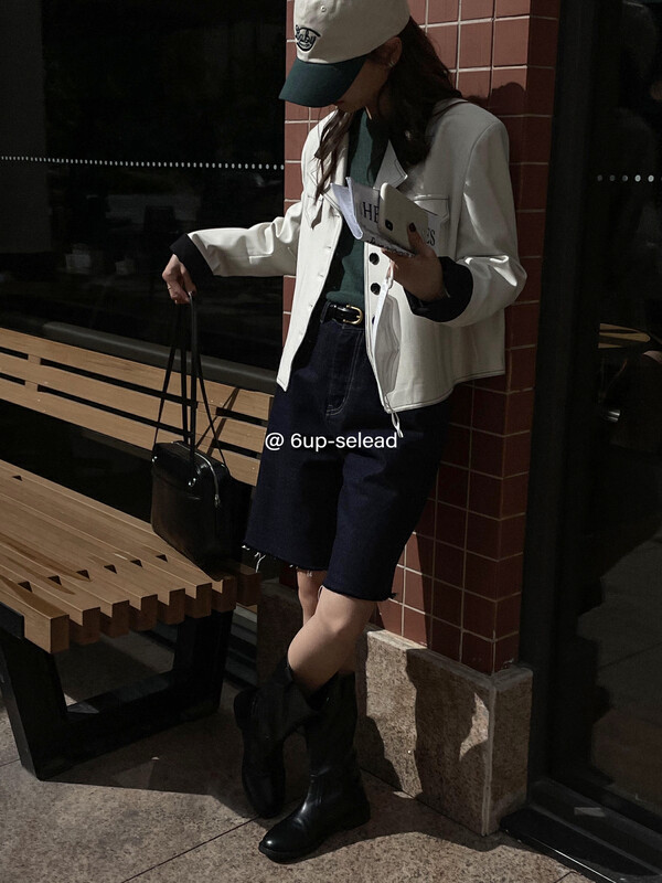 Autumn is new! [6-UP] Casual Lapel Contrast Color Short Jacket 69109# CQW