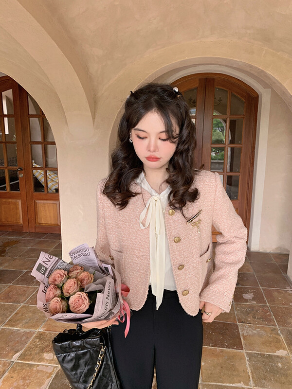 New in autumn! [L.L STUDIO] Temperament sweet little fragrance short coat 78021# PCZ