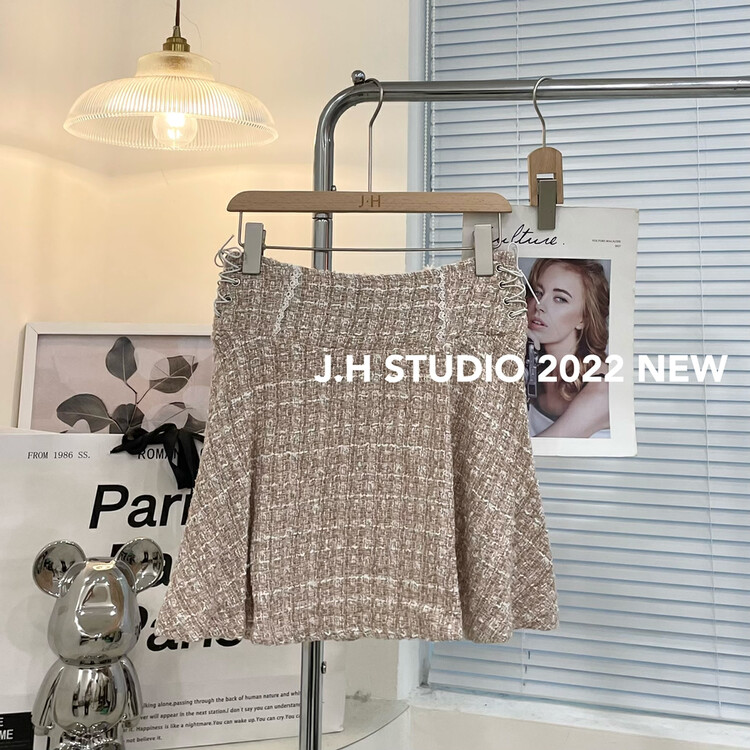 New in Autumn! [JH] Small Fragrance High Waist Skirt T128# PCZ