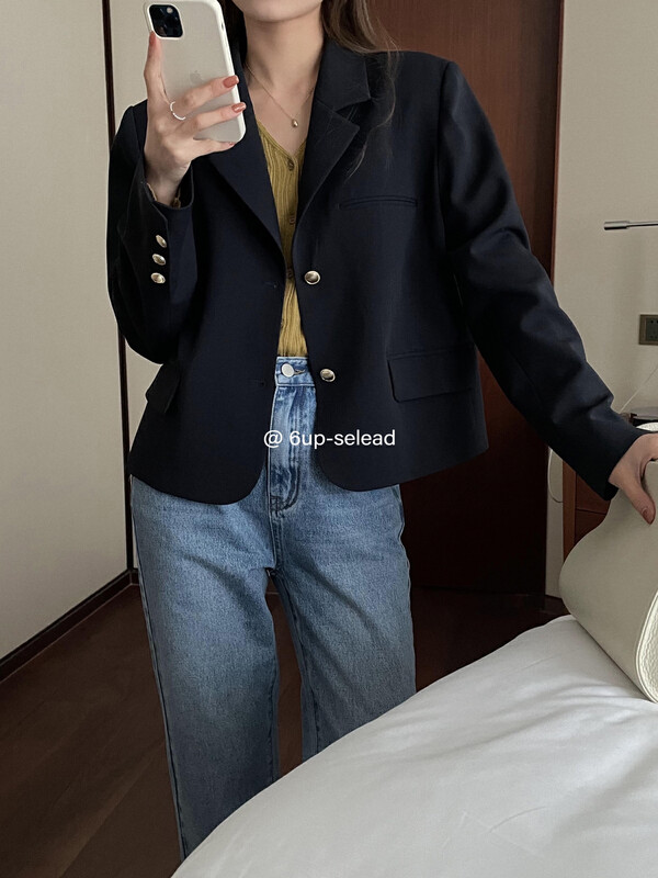 Autumn is new! [6-UP] Korean style temperament short suit short jacket 69090# CQW