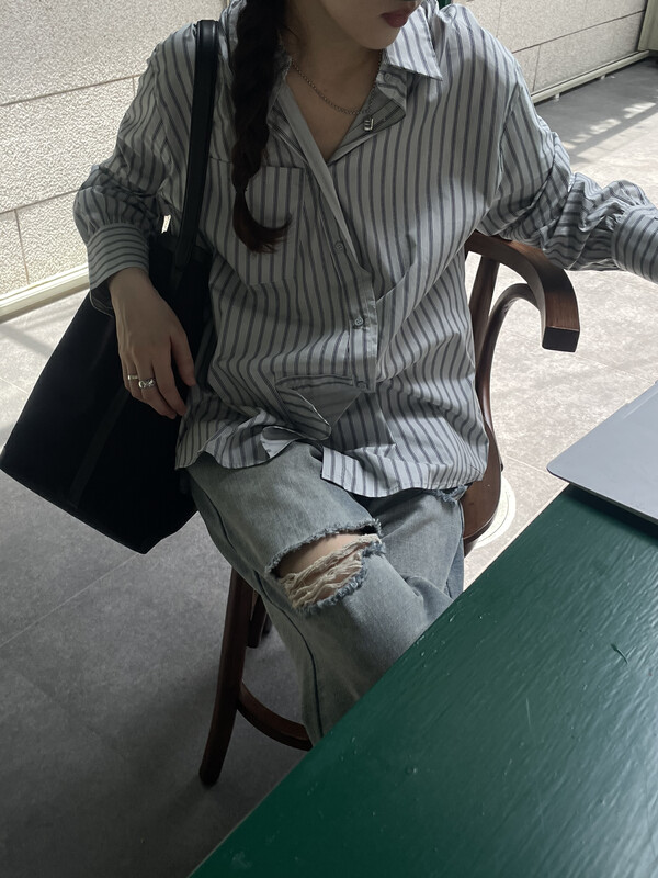 New in early autumn!【TN】Nice design striped shirt 2245# CLS