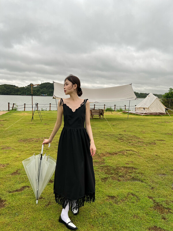 【FEI MAO】Fashion slimming suspender dress Z-8426