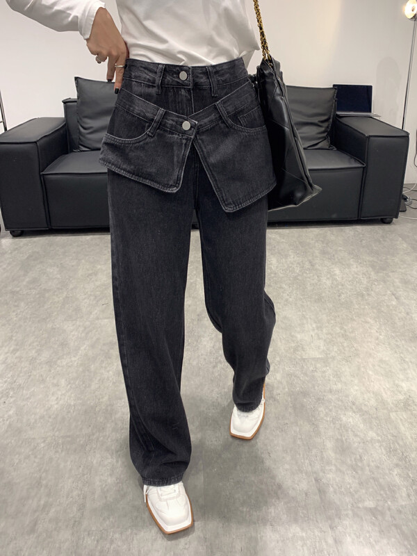 New in Autumn!【VANESSA】Retro Straight Wide Leg Jeans 6806# OZQ