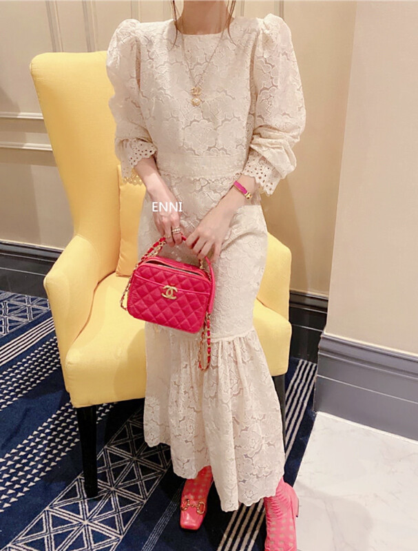 New in autumn! [JH] Net red Xiaoxiang embroidered lace dress 42771# PCZ