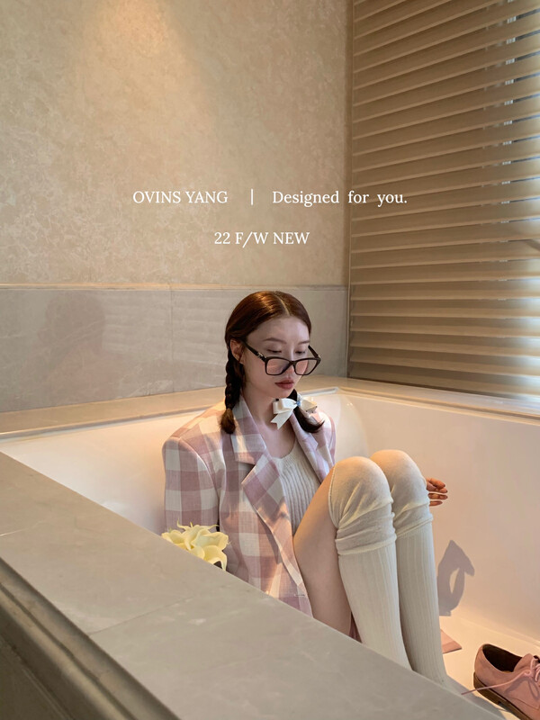 【OVINSYANG】Large Plaid Blazer Suit 8896