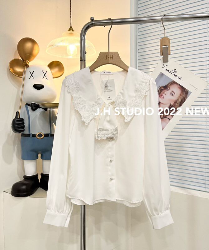 New in autumn! [JH] Net Red Little Fragrant Doll Collar Shirt T60# PCZ