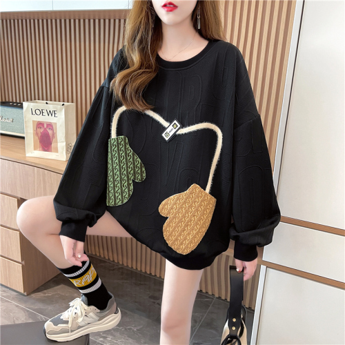 Real shot plaid jacquard spring and autumn Korean version loose design sense minority color matching design sense thin sweater women