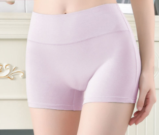 Women's underwear women's cotton high-waisted belly boxer safety pants anti-running large size student boxer shorts