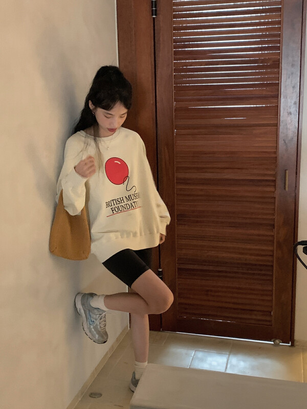 Original price 55.27! [LOVELY/SHMILY] Korean style balloon pattern loose sweater YS1-Z1216# FHX
