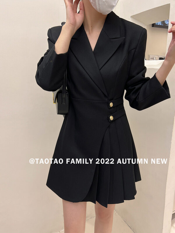 Autumn on the new![TAOTAO FAMILY] Korean version of temperament niche design suit dress 3891 # LSL